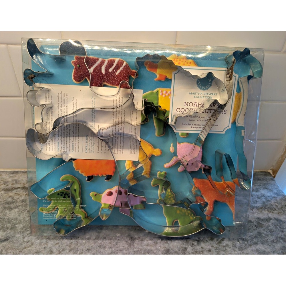Martha Stewart Noah's Ark Cookie Cutters Set of 6 Animals Macy's 2010